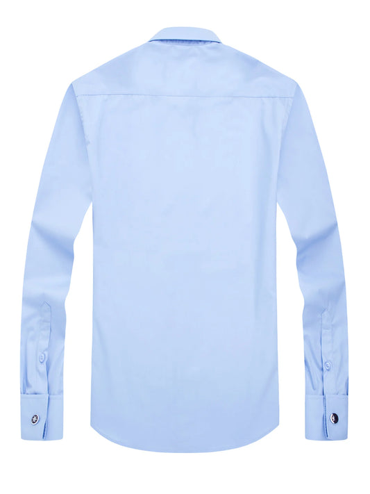 Men French Cuff Long Sleeve Dress Shirt