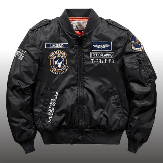 Men Thick Warm MA-1 Bomber Jacket