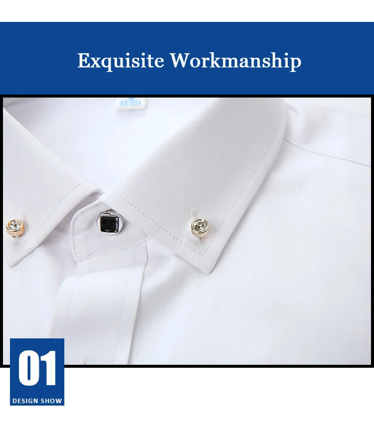 Men Non-Iron Short Sleeve Dress Shirt