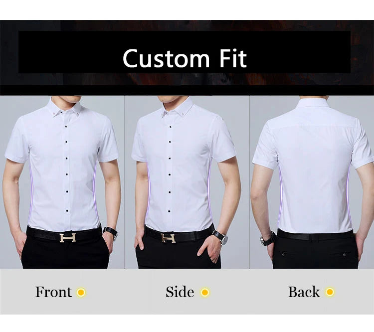 Men Non-Iron Short Sleeve Dress Shirt