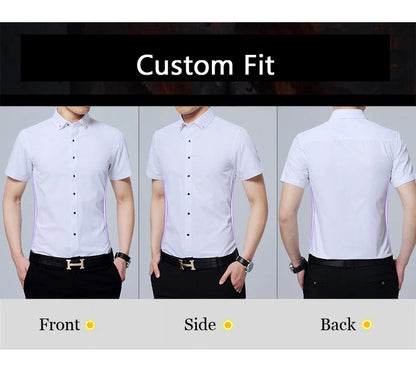 Men Non-Iron Short Sleeve Dress Shirt