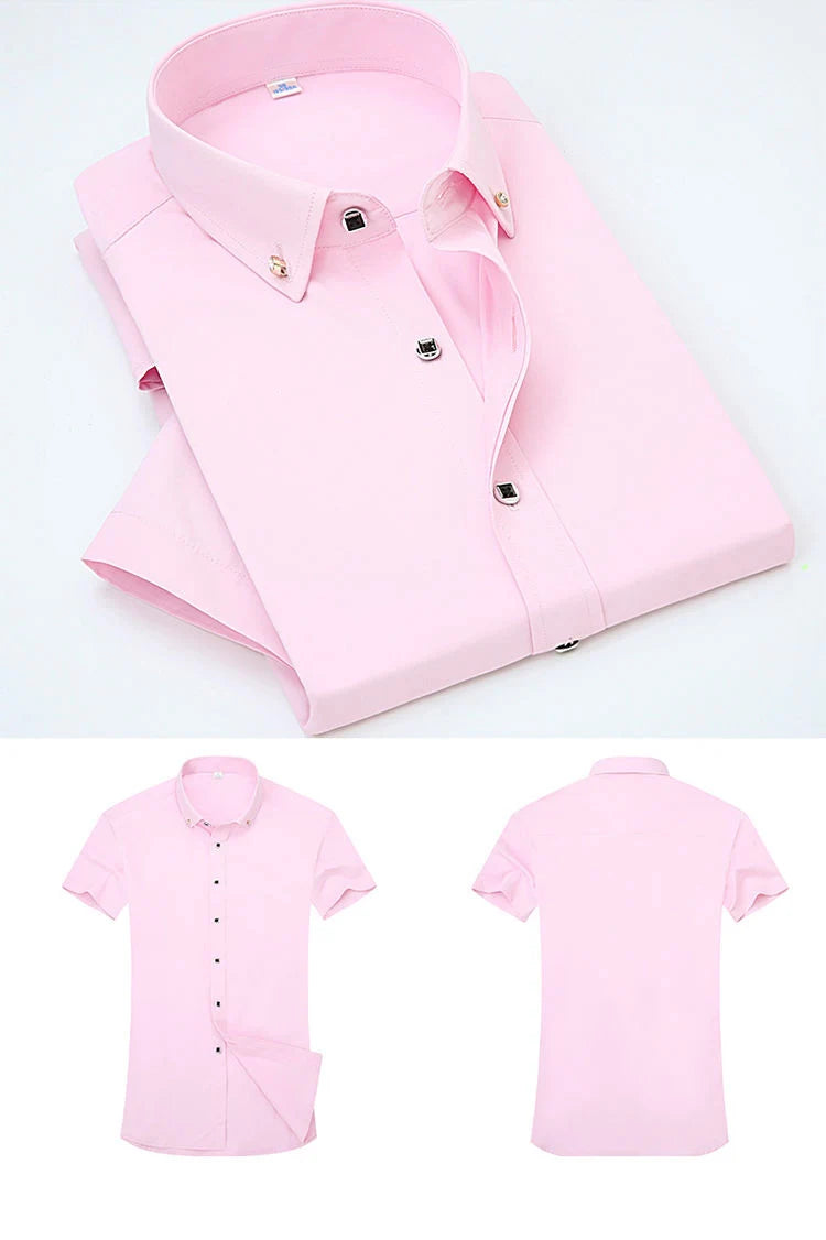 Men Non-Iron Short Sleeve Dress Shirt