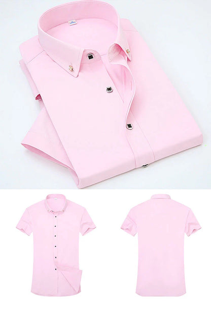 Men Non-Iron Short Sleeve Dress Shirt