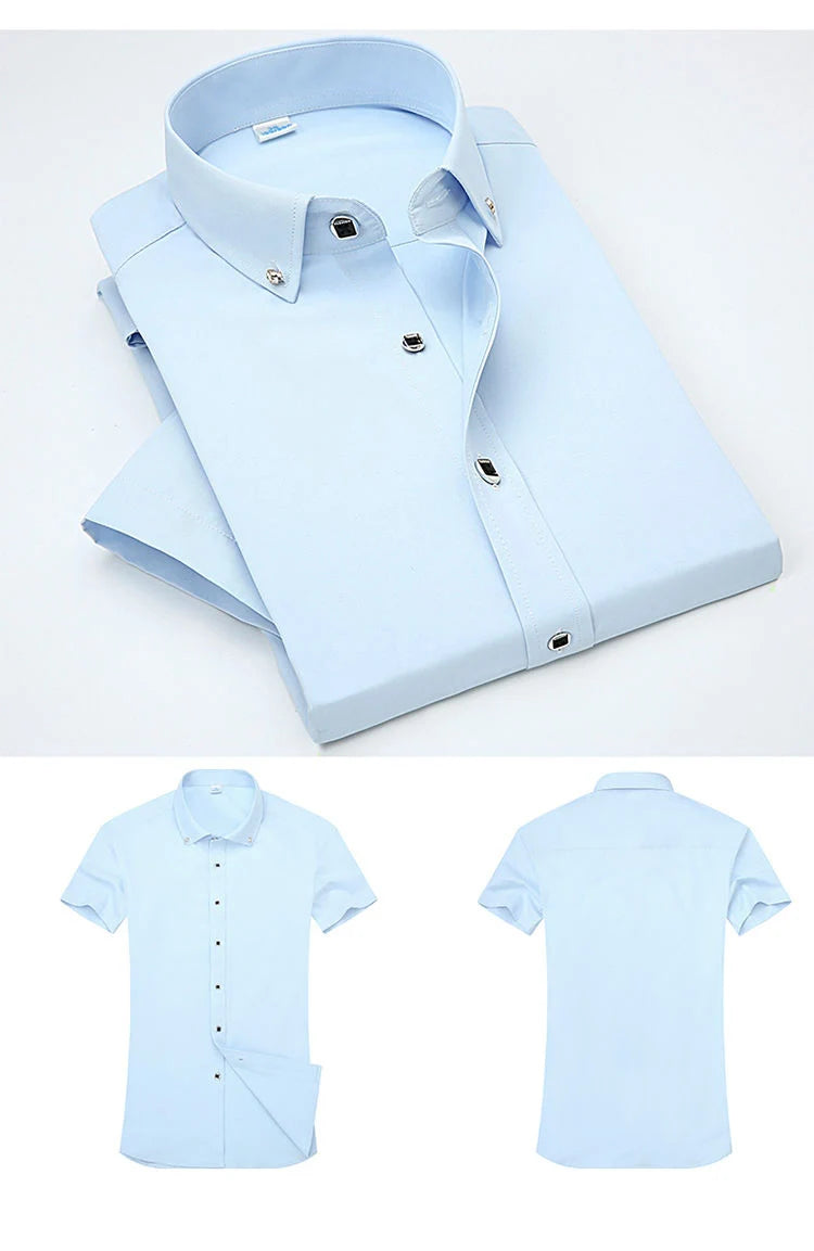 Men Non-Iron Short Sleeve Dress Shirt