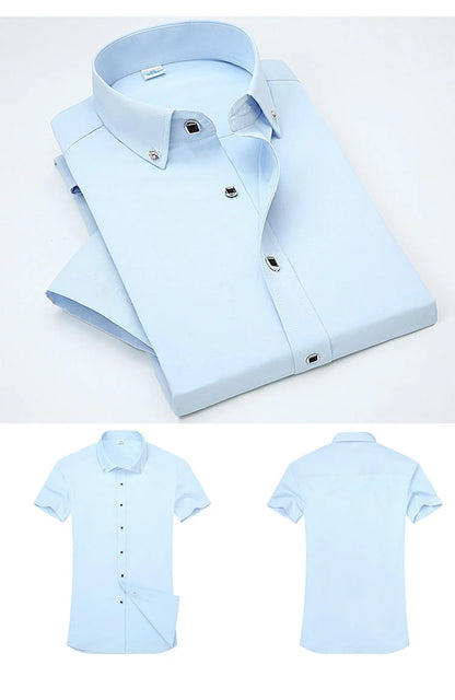 Men Non-Iron Short Sleeve Dress Shirt