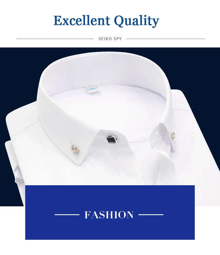 Men Non-Iron Short Sleeve Dress Shirt