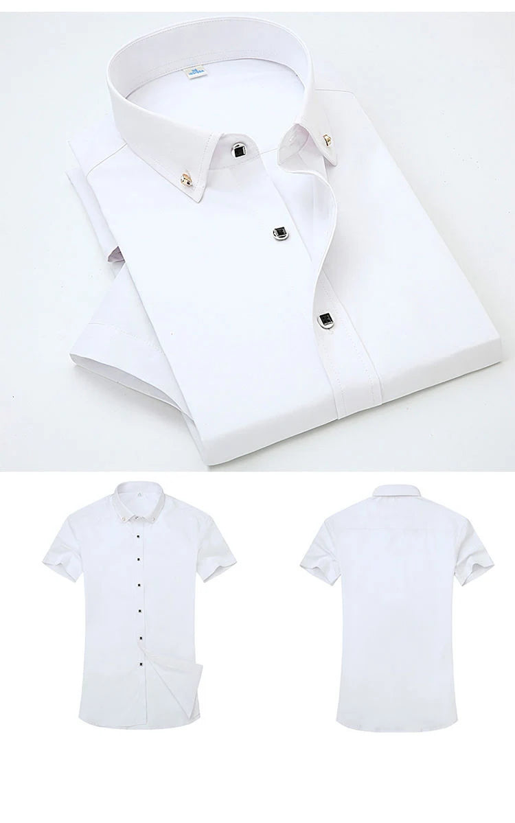 Men Non-Iron Short Sleeve Dress Shirt