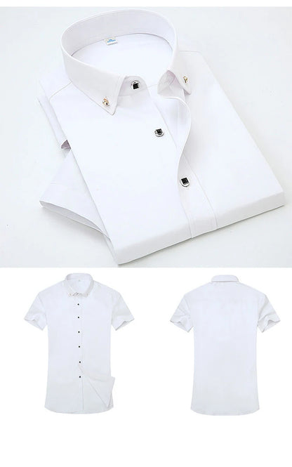 Men Non-Iron Short Sleeve Dress Shirt