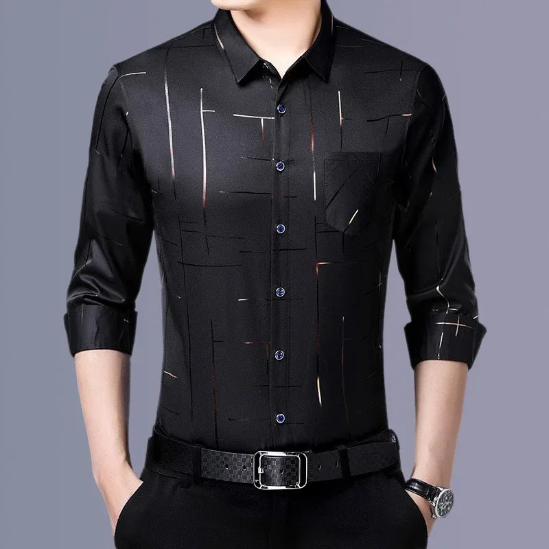 Men Printed Long Sleeve Casual Shirt - Non-Iron