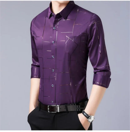 Men Printed Long Sleeve Casual Shirt - Non-Iron
