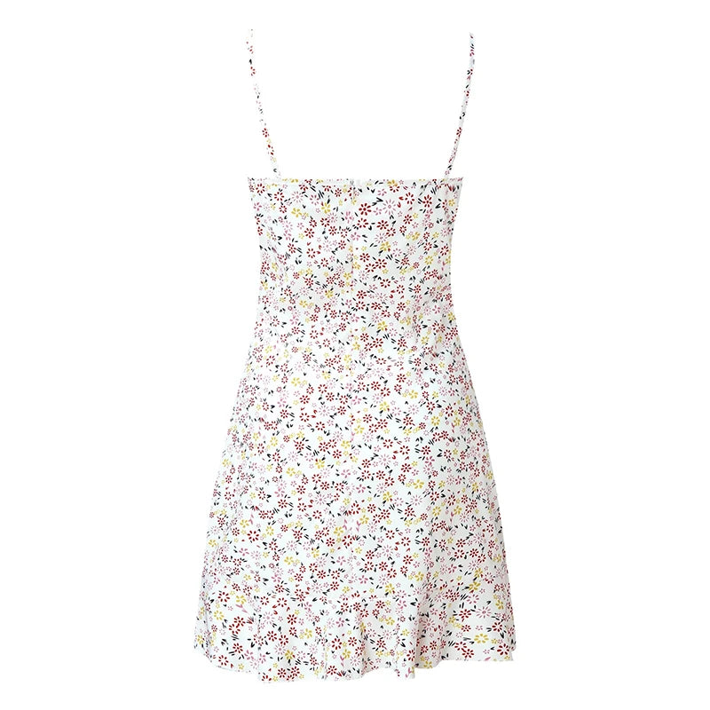 Women's Floral Print Camisole Dress - Summer Casual Mini Dress