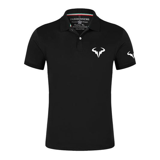 Men Printed Short Sleeve Polo Shirt