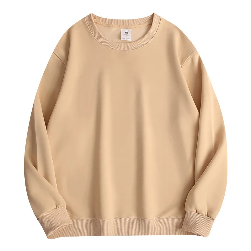 Men's Business Casual Long Sleeve T-Shirt - Solid Colour O-Neck Top