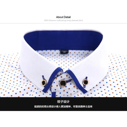 Men Printed Long Sleeve Dress Shirt