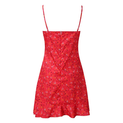 Women's Floral Print Camisole Dress - Summer Casual Mini Dress