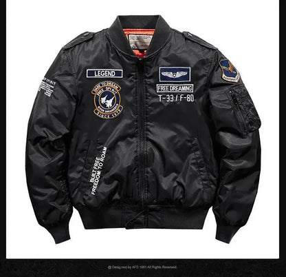 Men Thick Warm MA-1 Bomber Jacket