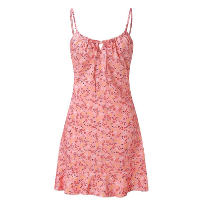 Women's Floral Print Camisole Dress - Summer Casual Mini Dress