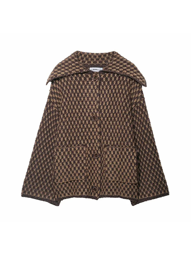 Women's Autumn Sweater Cardigan - Elegant Long Sleeve Knit Coat