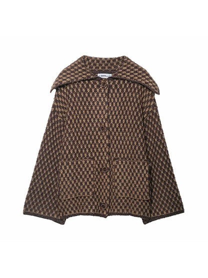 Women's Autumn Sweater Cardigan - Elegant Long Sleeve Knit Coat