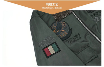 Men Thickened MA-1 Baseball Jacket