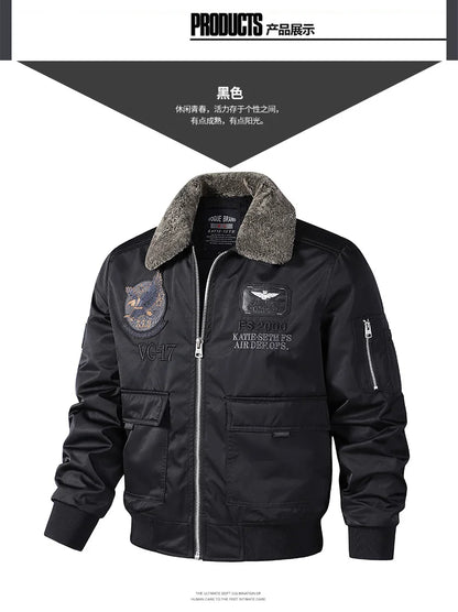 Men Thickened MA-1 Baseball Jacket