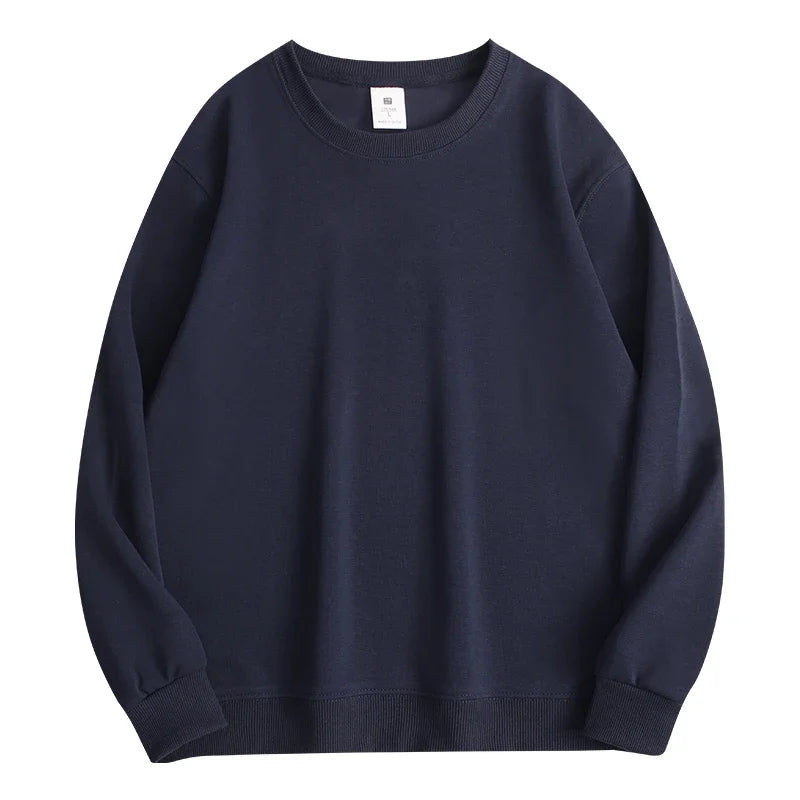 Men's Business Casual Long Sleeve T-Shirt - Solid Colour O-Neck Top