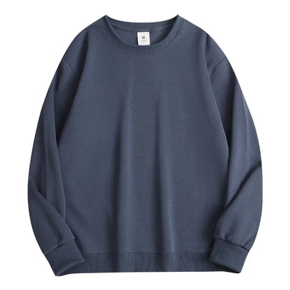 Men's Business Casual Long Sleeve T-Shirt - Solid Colour O-Neck Top