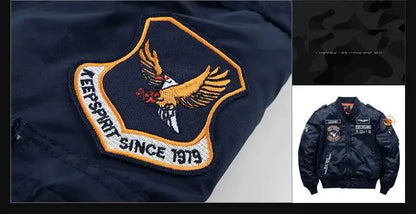 Men Thick Warm MA-1 Bomber Jacket