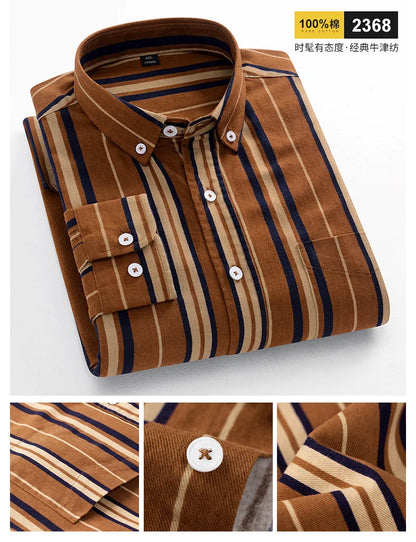 Men 100% Cotton Oxford Button Down Shirt