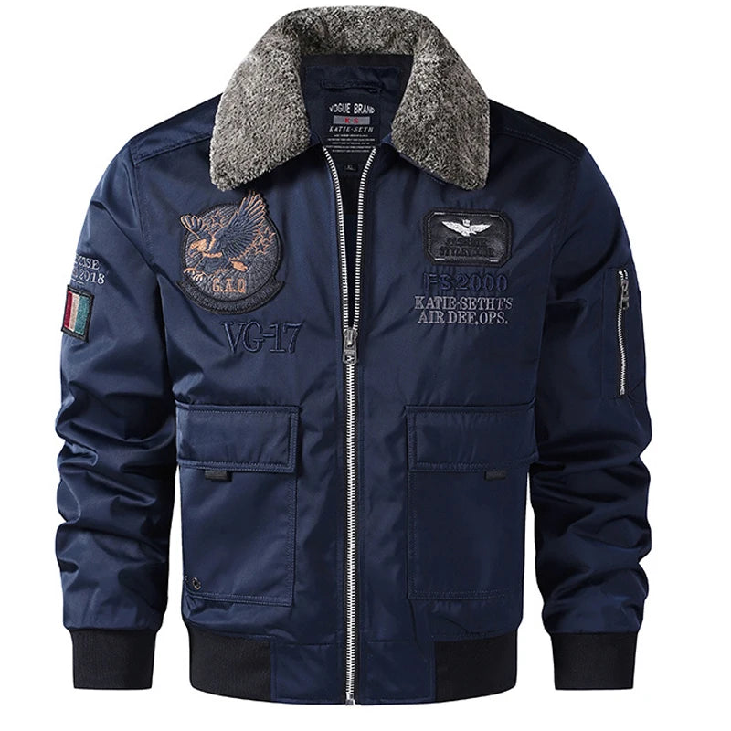 Men Thickened MA-1 Baseball Jacket