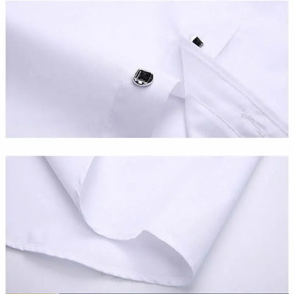 Men Solid Color Long Sleeve Button Down Shirt