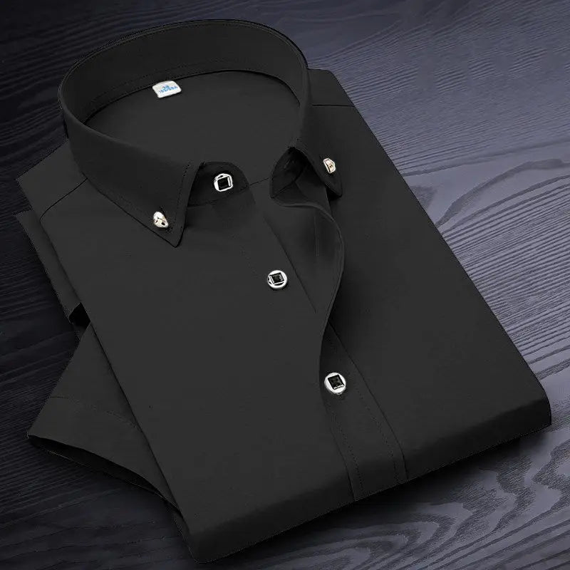 Men Non-Iron Short Sleeve Dress Shirt