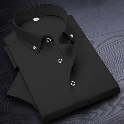 Men Non-Iron Short Sleeve Dress Shirt