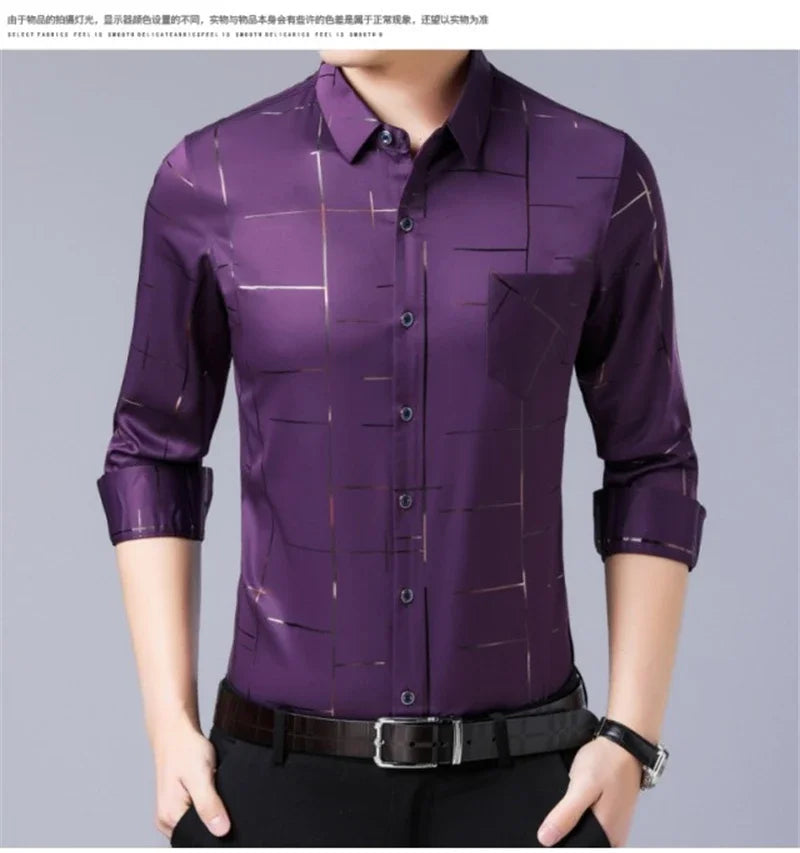 Men Printed Long Sleeve Casual Shirt - Non-Iron