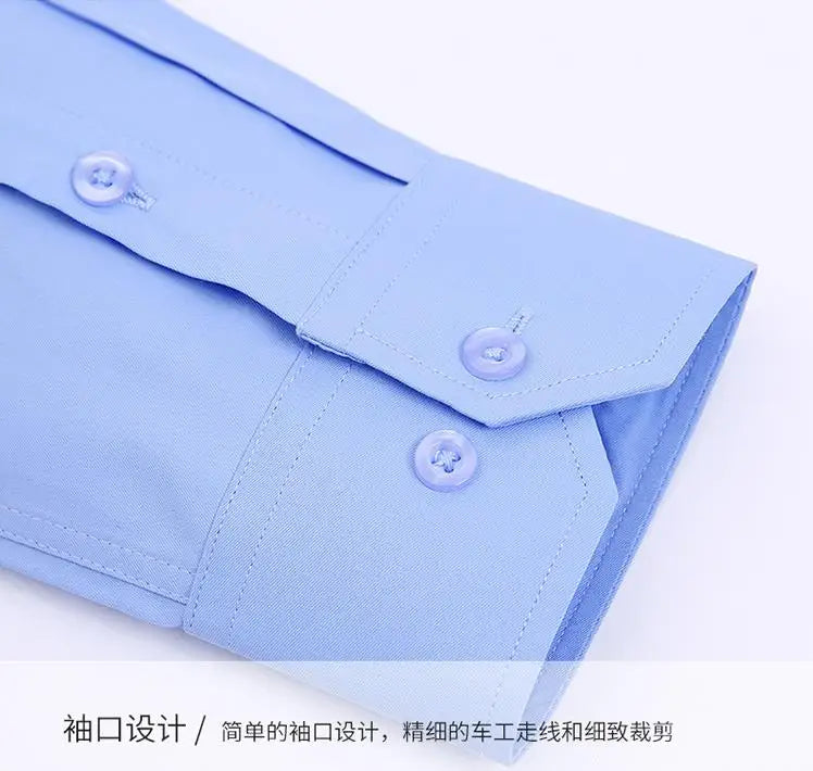 Men Striped Long Sleeve Business Shirt - Non-Iron