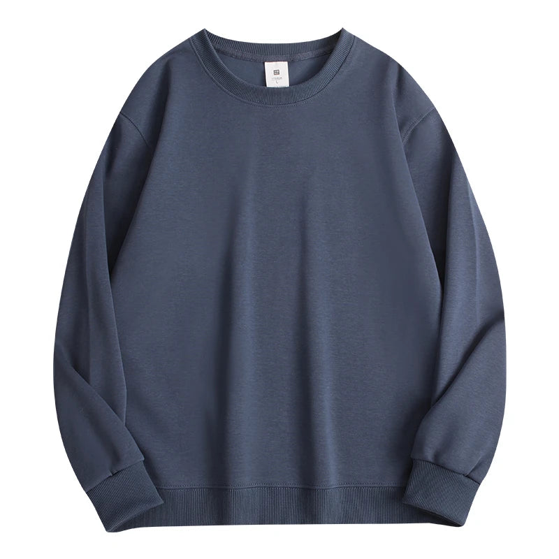 Men's Business Casual Long Sleeve T-Shirt - Solid Colour O-Neck Top