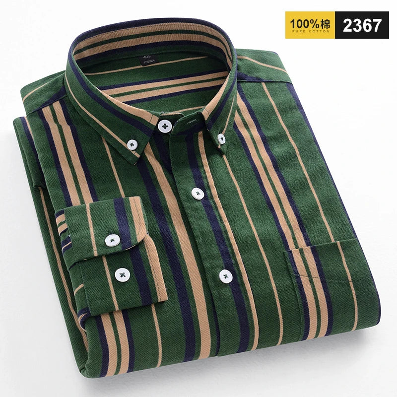 Men 100% Cotton Oxford Button Down Shirt