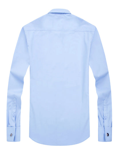 Men French Cuff Long Sleeve Dress Shirt