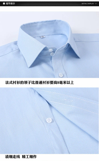 Men French Cuff Long Sleeve Dress Shirt