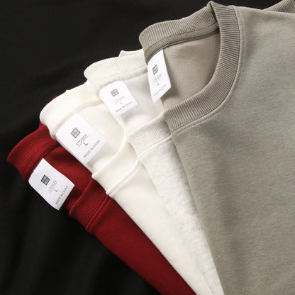 Men's Business Casual Long Sleeve T-Shirt - Solid Colour O-Neck Top