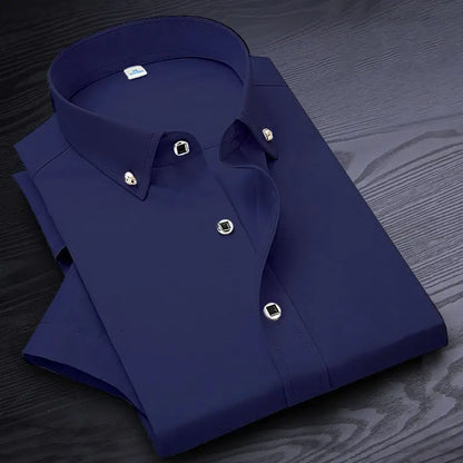 Men Non-Iron Short Sleeve Dress Shirt