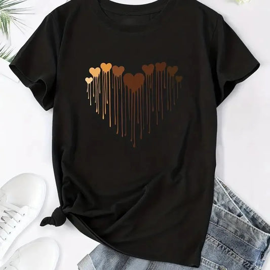 Love Heart Graphic T-Shirt - Oversized Cotton Summer Tee