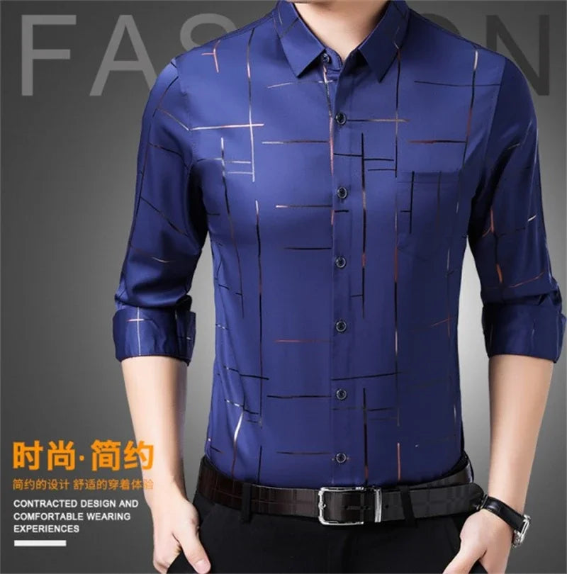 Men Printed Long Sleeve Casual Shirt - Non-Iron