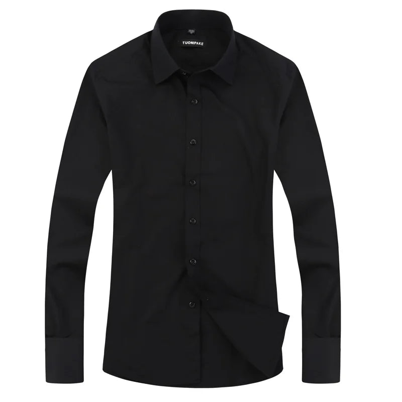 Men French Cuff Long Sleeve Dress Shirt