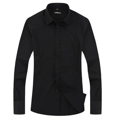 Men French Cuff Long Sleeve Dress Shirt