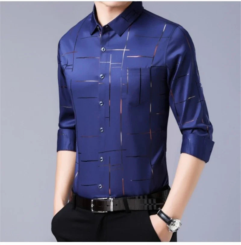 Men Printed Long Sleeve Casual Shirt - Non-Iron