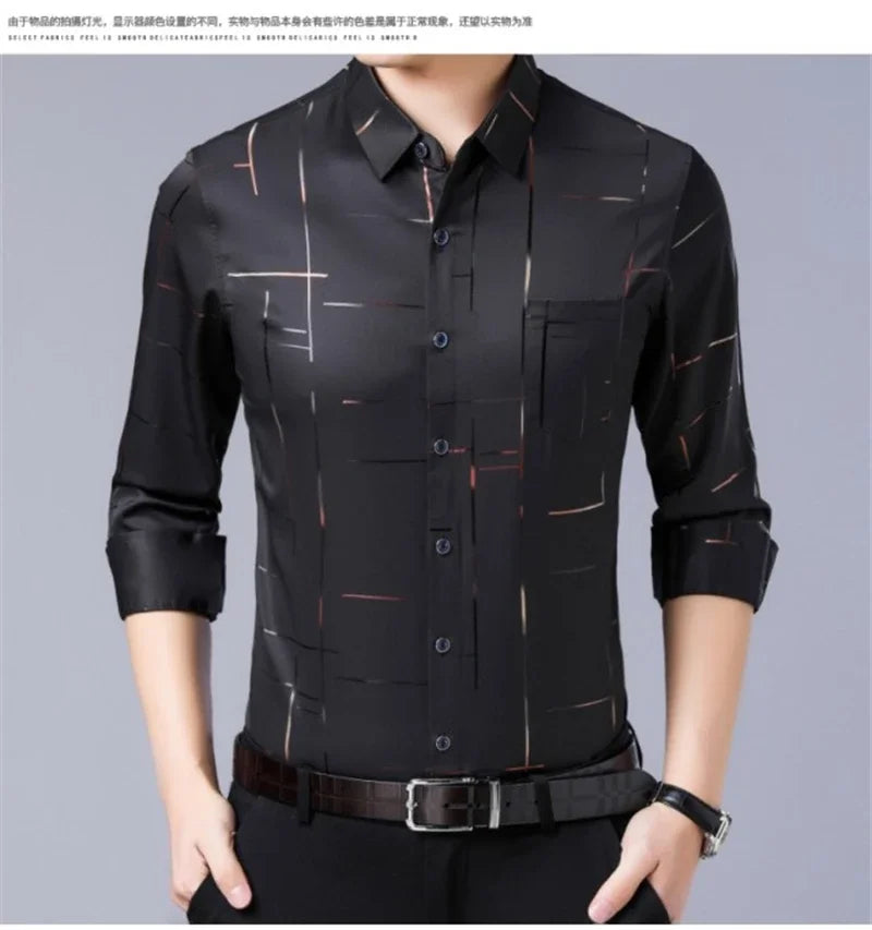 Men Printed Long Sleeve Casual Shirt - Non-Iron