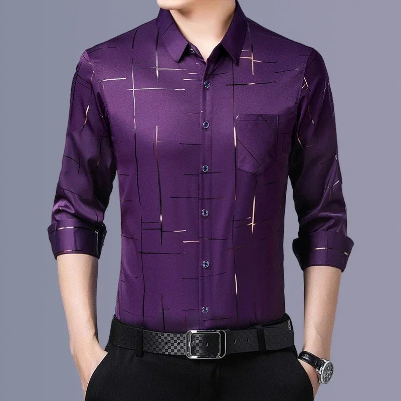 Men Printed Long Sleeve Casual Shirt - Non-Iron