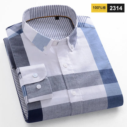 Men 100% Cotton Oxford Button Down Shirt