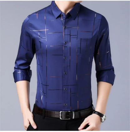 Men Printed Long Sleeve Casual Shirt - Non-Iron